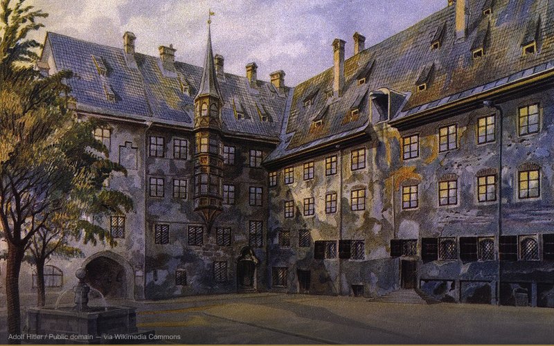 The Courtyard of the Old Residency in Munich — related to Hitler Escaped to Argentina / Antarctica