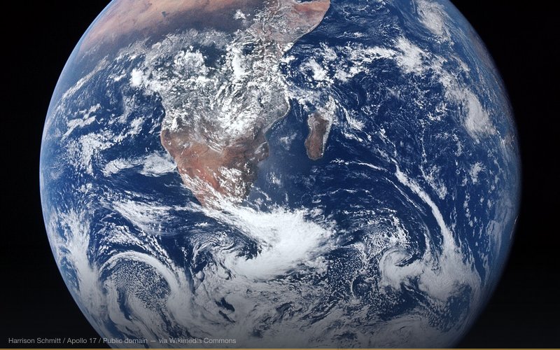 The Blue Marble, by Apollo 17, AS17-148-22727. — related to Smart Cities as Surveillance Control Grid