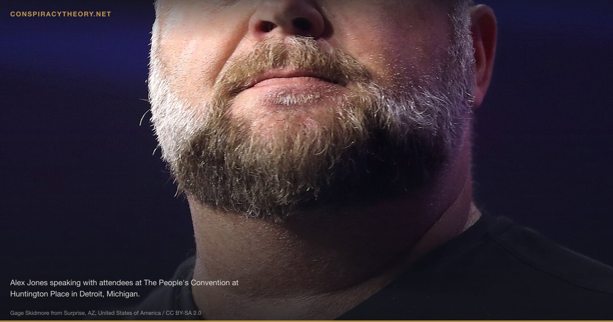 California Wildfires and Directed Energy Weapons (2017) — Alex Jones speaking with attendees at The People's Convention at Huntington Place in Detroit, Michigan.