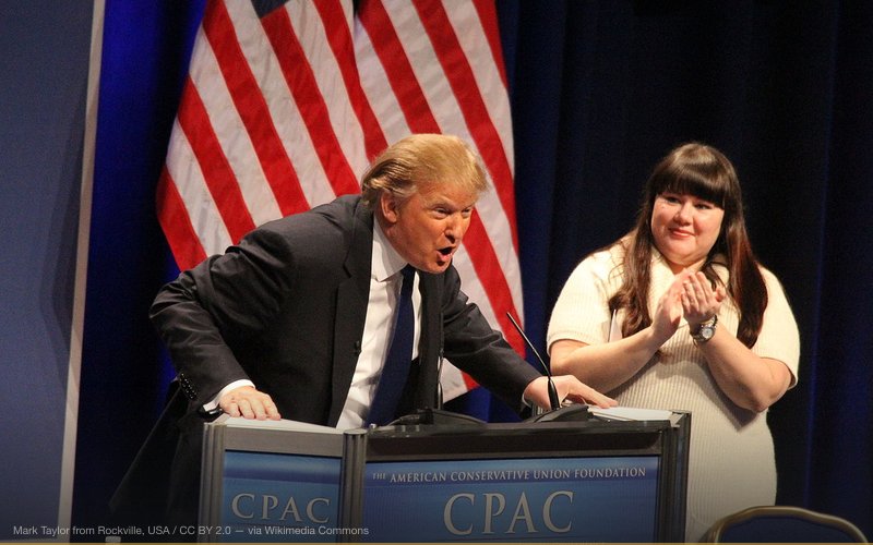 Donald Trump and Lisa De Pasquale. CPAC day 1 — related to FBI Secret Society Conspiracy