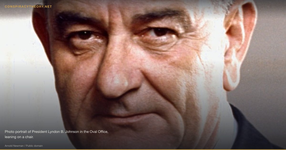 Gulf of Tonkin Incident — The Fabricated Attack That Started the Vietnam War (1964) — Photo portrait of President Lyndon B. Johnson in the Oval Office, leaning on a chair.