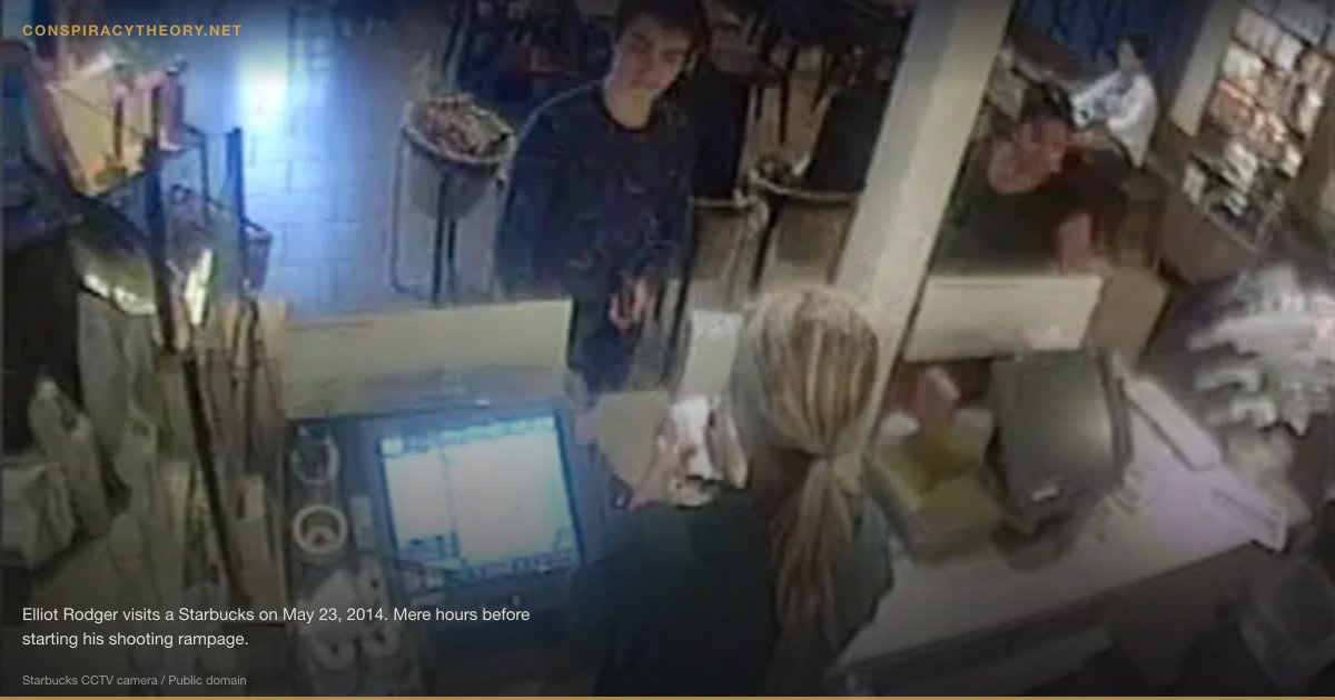 Incel Movement and Online Radicalization (2014-05-23) — Elliot Rodger visits a Starbucks on May 23, 2014. Mere hours before starting his shooting rampage.