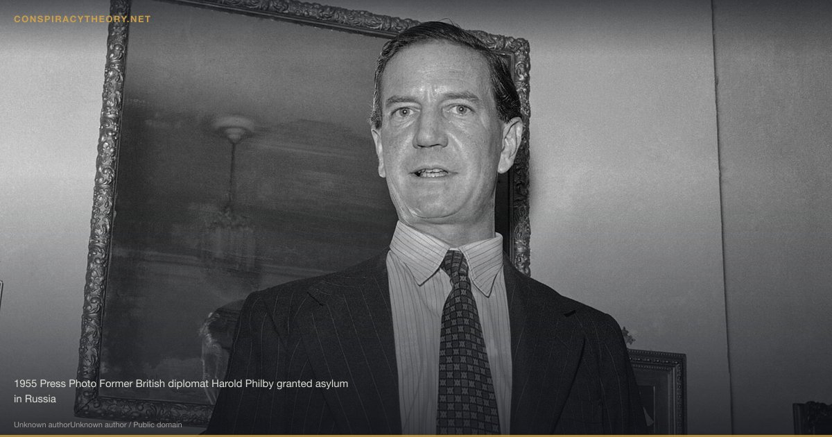 Kim Philby -- Head of MI6 Counterintelligence for KGB (1934) — 1955 Press Photo Former British diplomat Harold Philby granted asylum in Russia