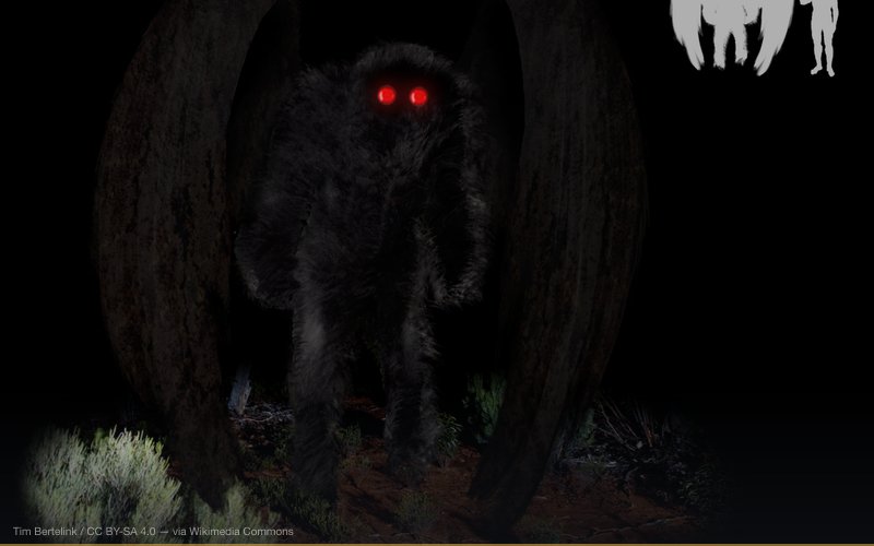 Artist's impression of the mothman — related to Mothman — Point Pleasant, West Virginia