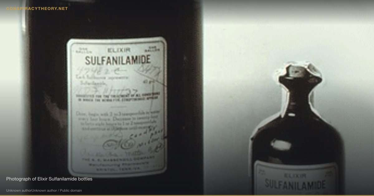 Psychiatric Overdiagnosis & Disease Creation (1961) — Photograph of Elixir Sulfanilamide bottles