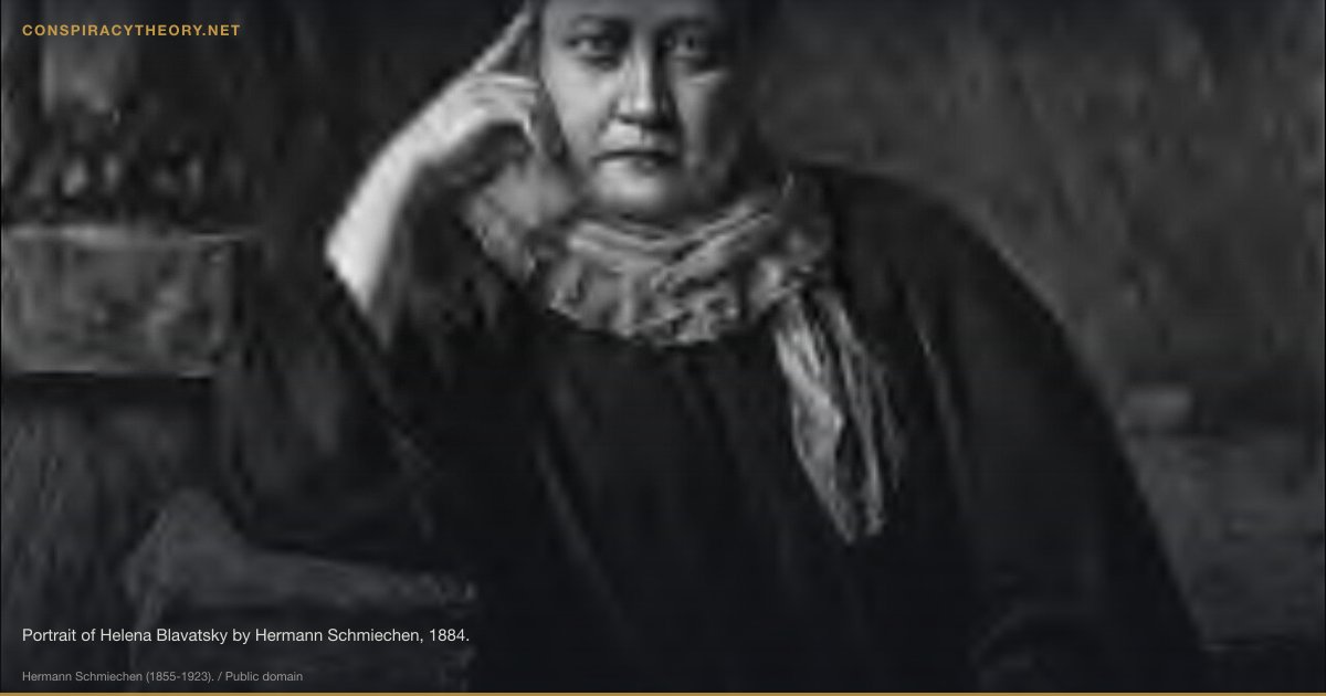 Shambhala / Shangri-La — Hidden Civilization in Tibet (900) — Portrait of Helena Blavatsky by Hermann Schmiechen, 1884.