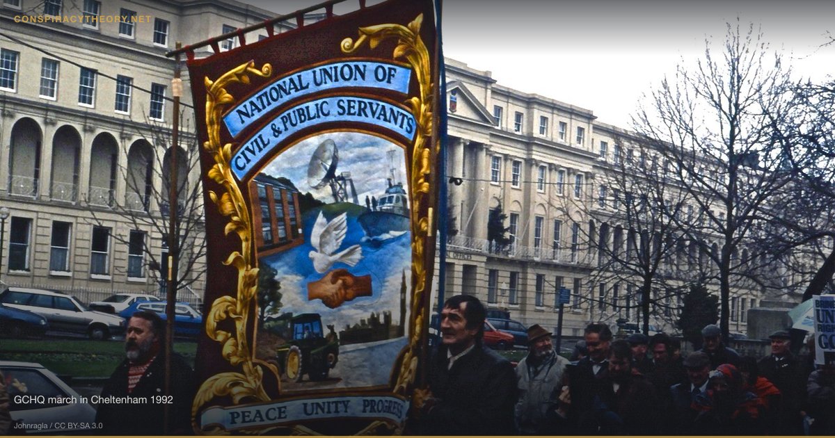 Total Surveillance State (1945) — GCHQ march in Cheltenham 1992