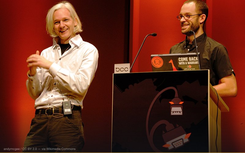 Julian Assange and Daniel Domscheit-Berg at the 26C3 in Berlin, December 2009 — related to WikiLeaks — Conspiracy Theory or Conspiracy Fact?