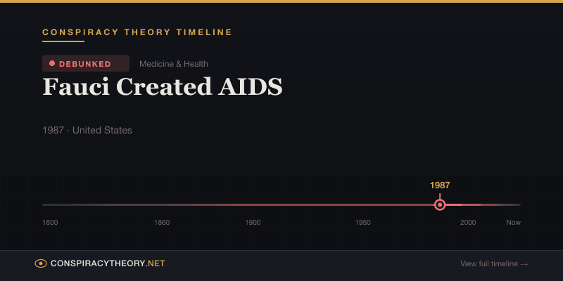 Fauci Created AIDS — Conspiracy Theory Timeline 1987, United States