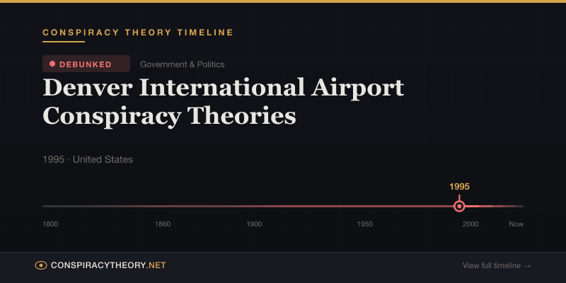 Denver International Airport Conspiracy Theories — Conspiracy Theory Timeline 1995, United States