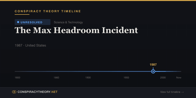 The Max Headroom Incident — Conspiracy Theory Timeline 1987, United States