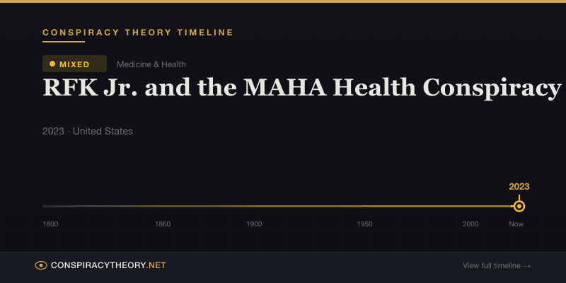RFK Jr. and the MAHA Health Conspiracy — Conspiracy Theory Timeline 2023, United States