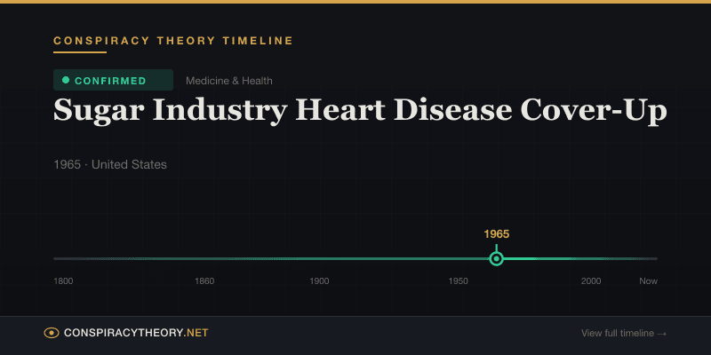 Sugar Industry Heart Disease Cover-Up — Conspiracy Theory Timeline 1965, United States